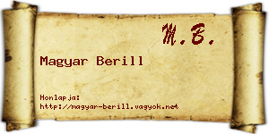 Magyar Berill névjegykártya
